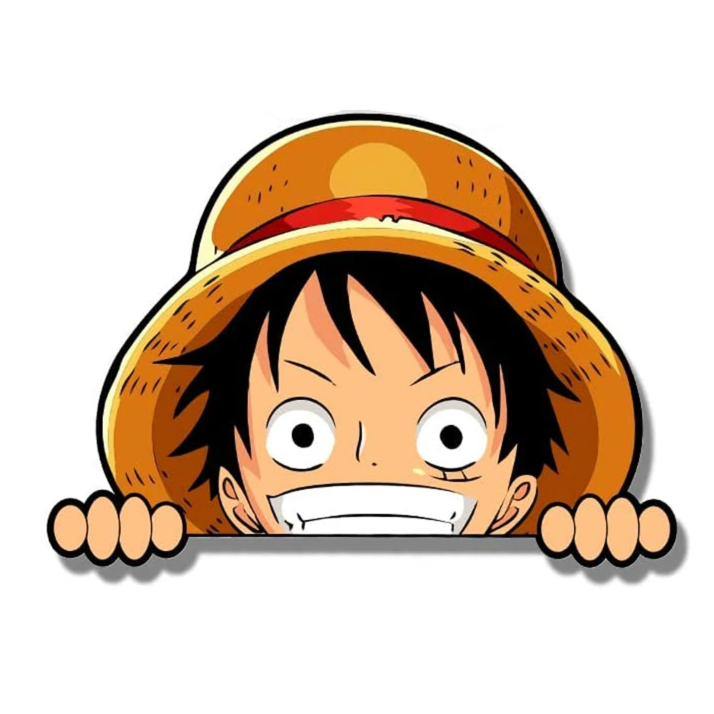 Забавные наклейки luffy peeking at window - Фотография_3