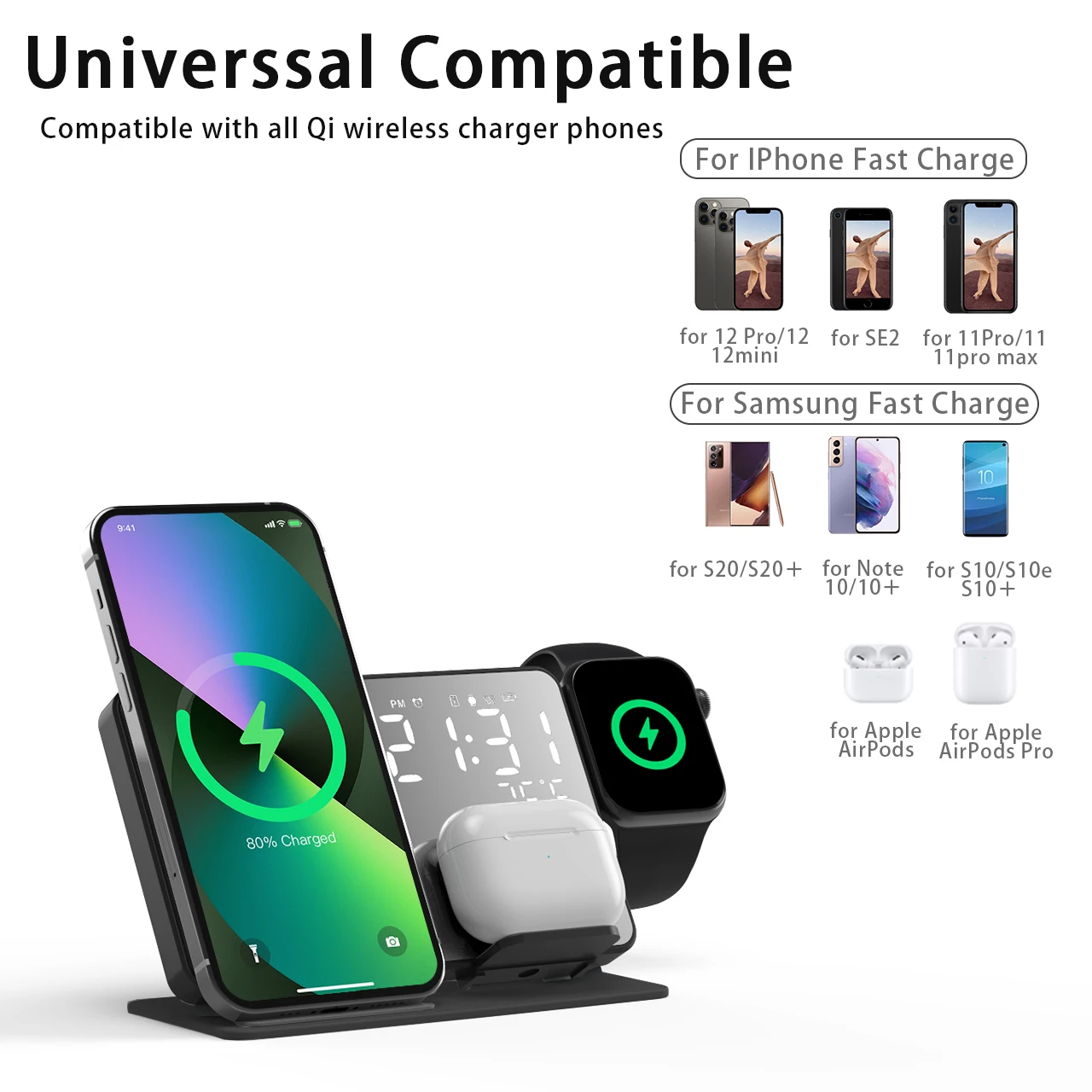 Беспроводное зарядное устройство 3 в 1 для iphone 14 - Фотография_2