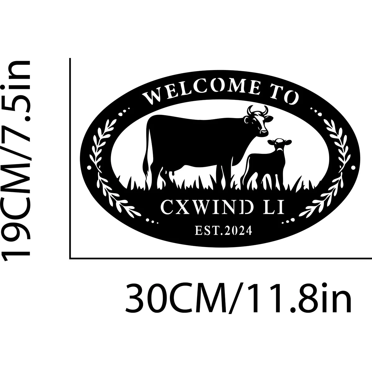 Персонализированный металлический знак коровы на заказ - Фотография_3