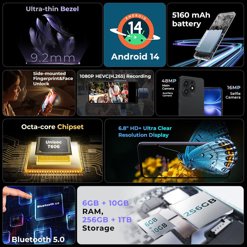 Hotwav note 13 max мобильный телефон android 14 6 - Фотография_2