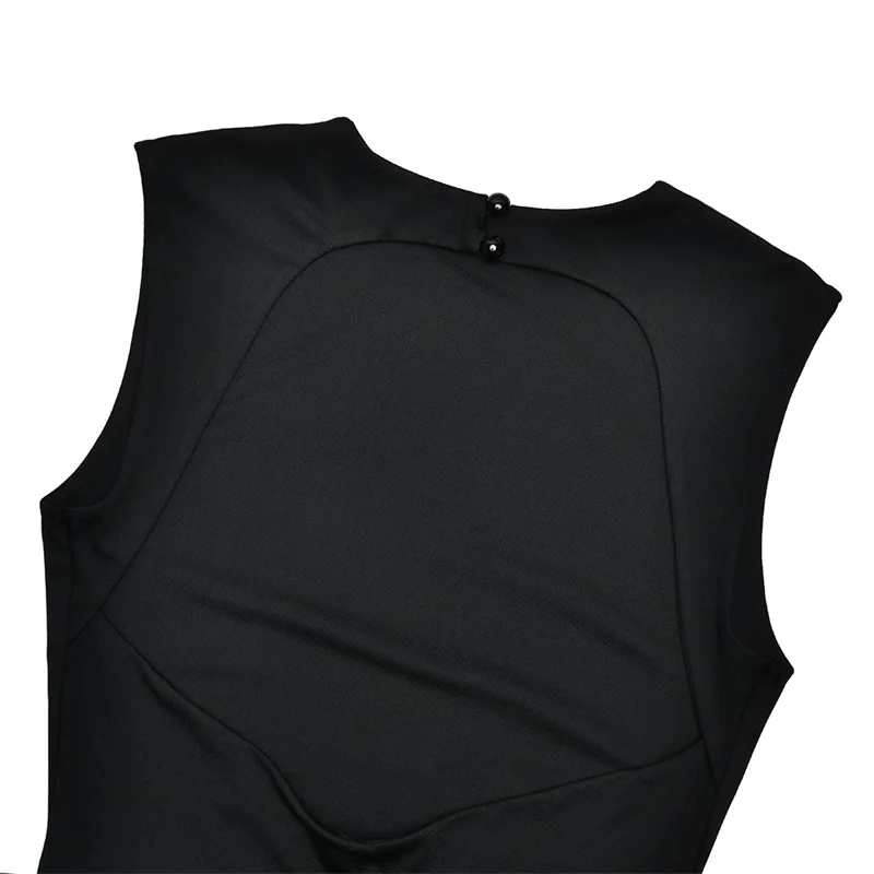 Женское вечернее платье с круглым вырезом и рюшами и драпировкой - Фотография_5