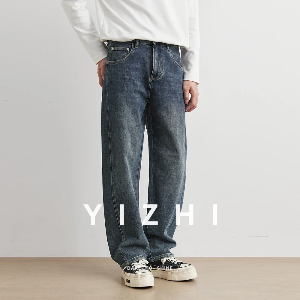 Ретро свободный крой мужские джинсы - Фотография_3