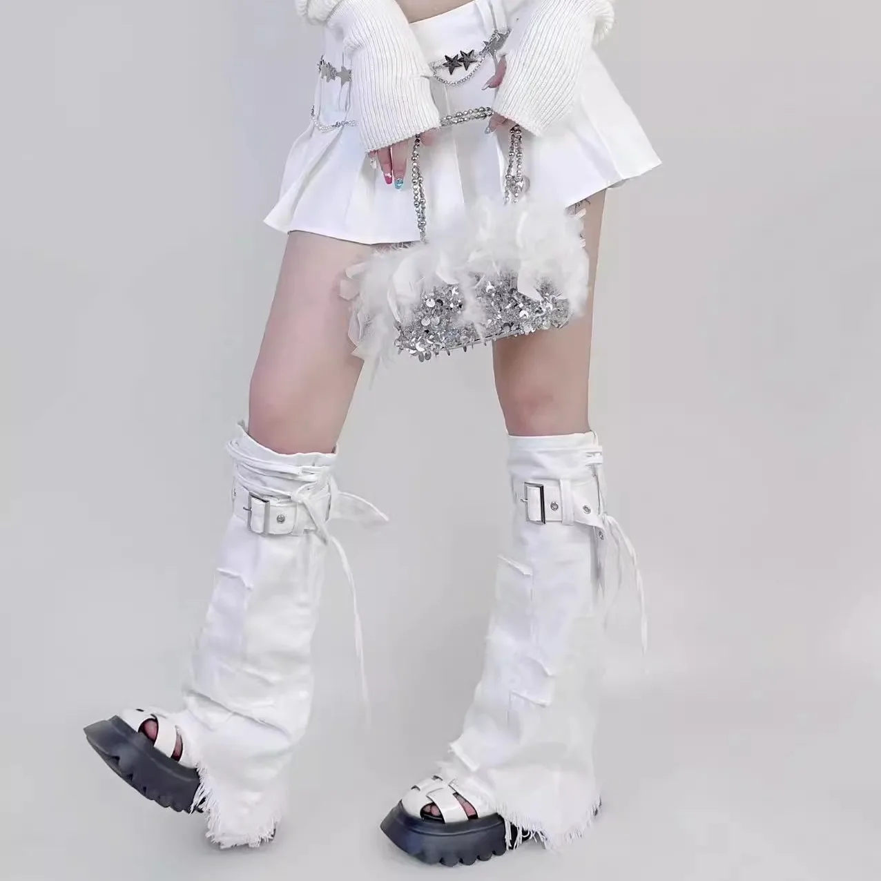 Y2k subculture, оригинальные японские черные гетры - Фотография_6