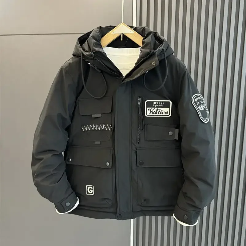 Зимний пуховик мужской с капюшоном - Фотография_3