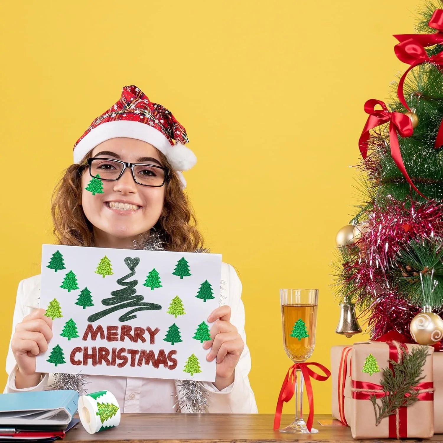 Блестящая наклейка на рождественскую елку - Фотография_5