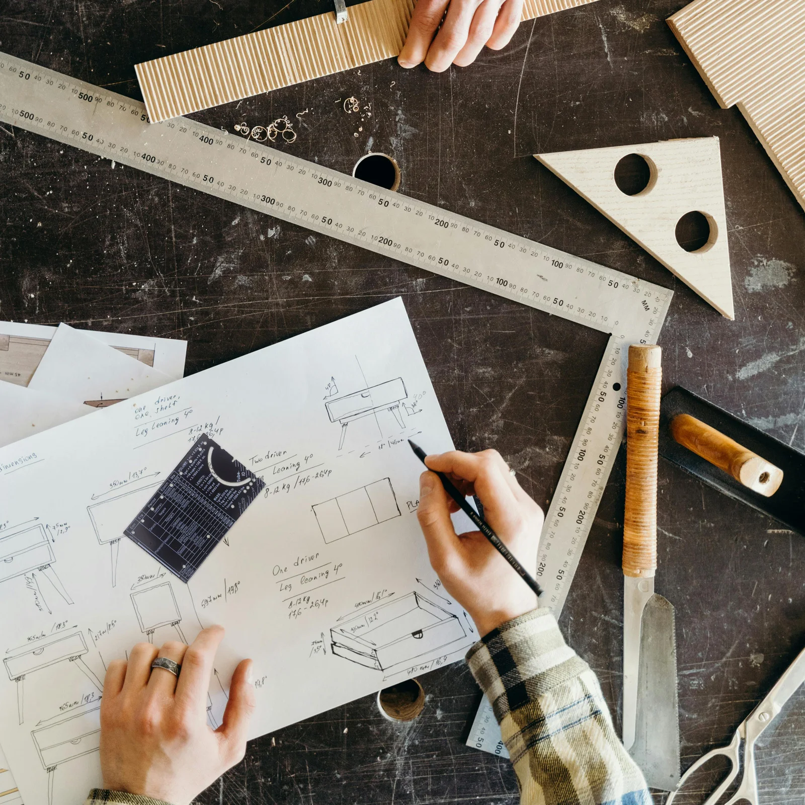 Карманная инженерная линейка из нержавеющей стали 15 см - Фотография_4