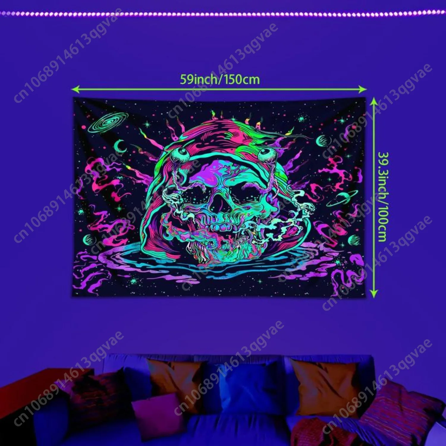 Гобелен с рисунком черепа - Фотография_5