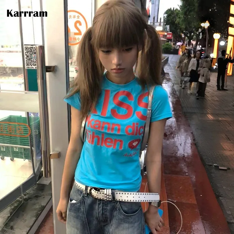 Karrram японская футболка с буквенным