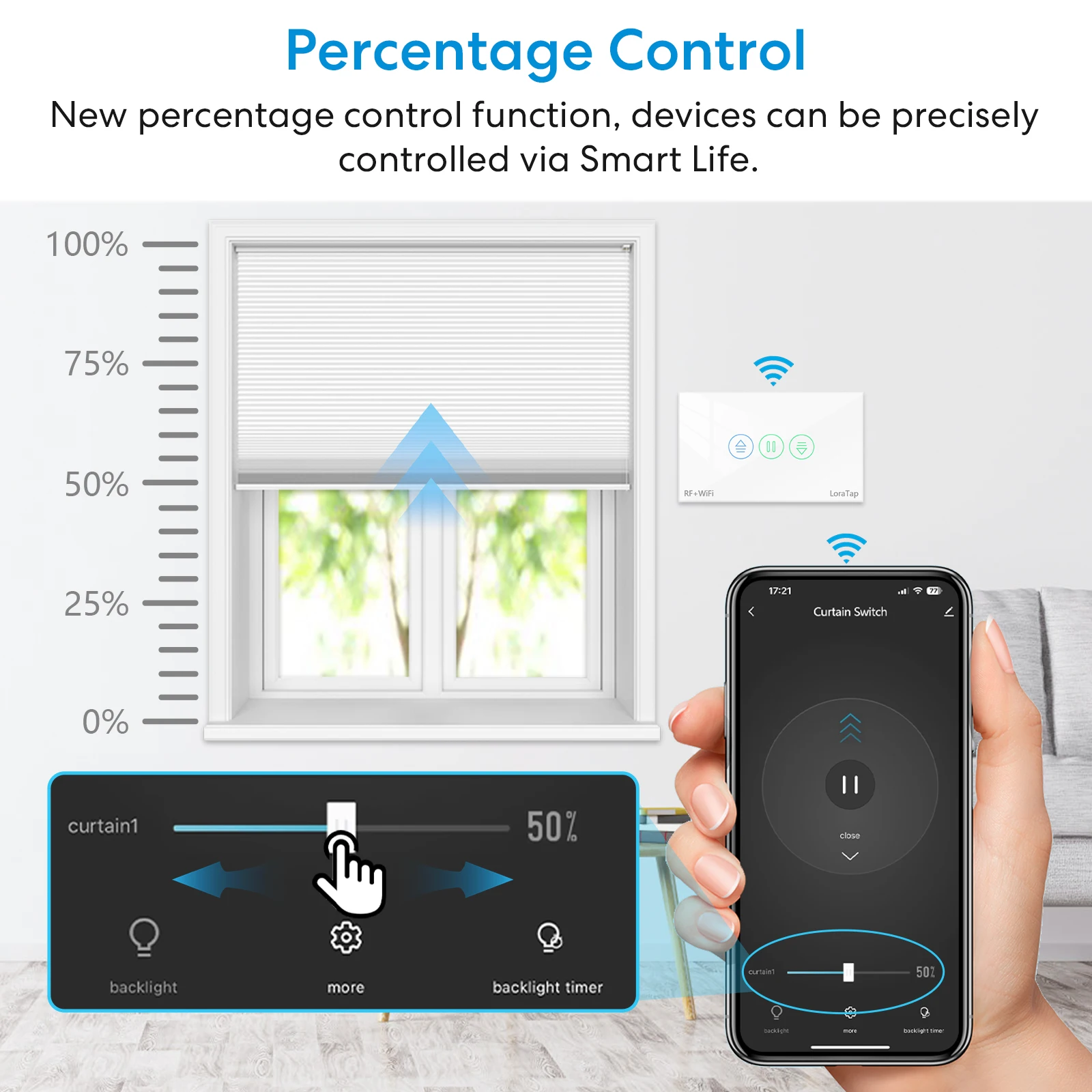 Tuya smart life переключатель штор - Фотография_2