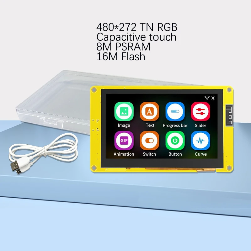 Esp32-s3 hmi 8m psram 16m flash arduino lvgl wifi и bluetooth 4
