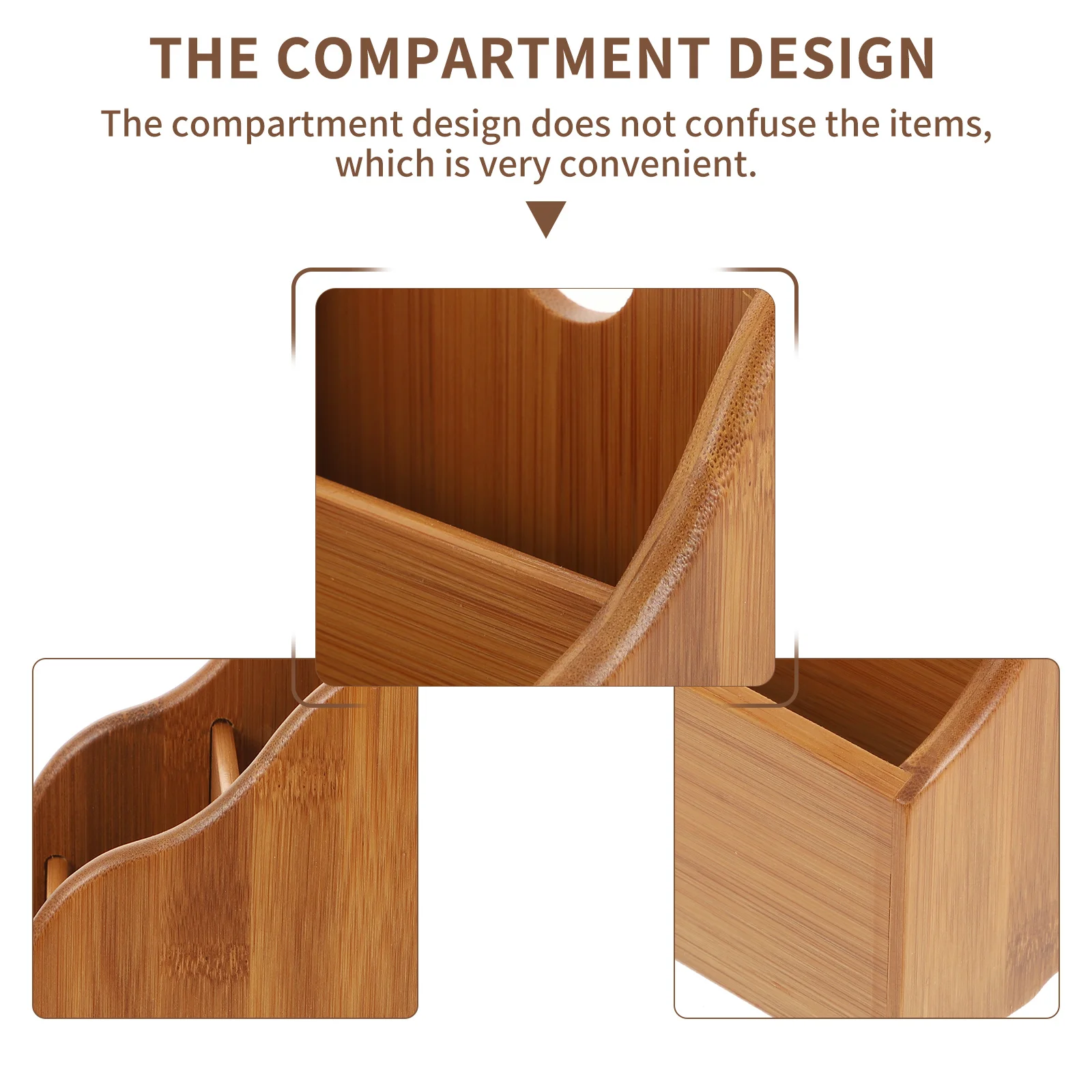 Бамбуковый настольный органайзер