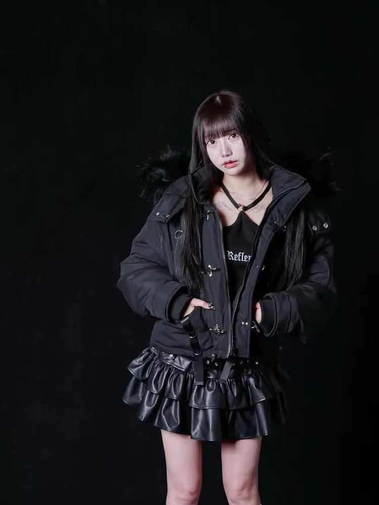 Субкультура, готические темно-черные шорты - Фотография_4