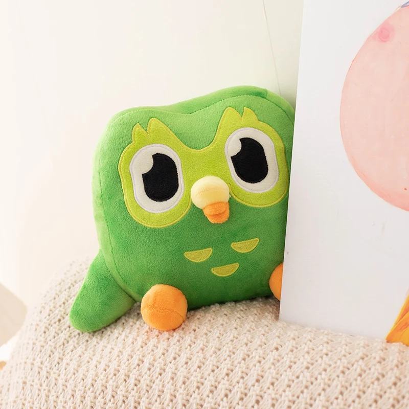 Kawaii duolingo зеленая сова плюшевая - Фотография_3