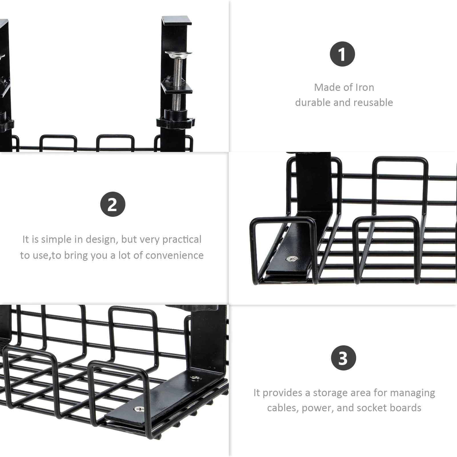 Стеллаж для хранения кабелей под столом - Фотография_2