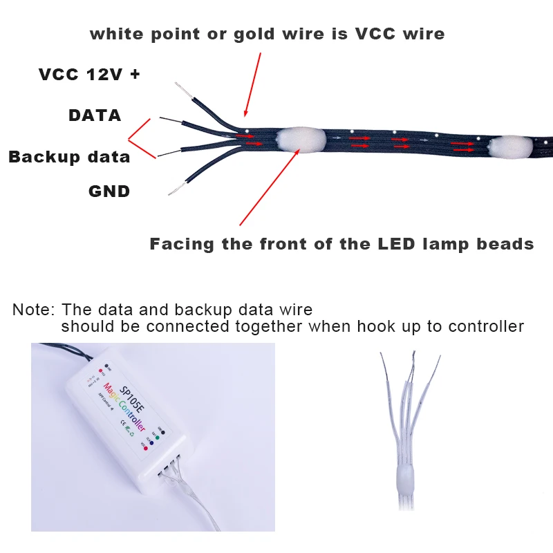 12v 4pin ws2815 seed pixel light - Фотография_3