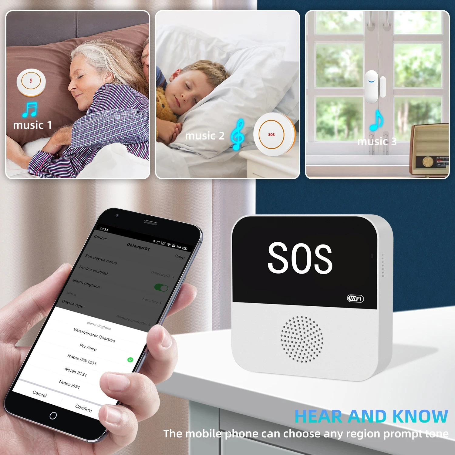 Беспроводной wi-fi пейджер для пожилых людей - Фотография_2