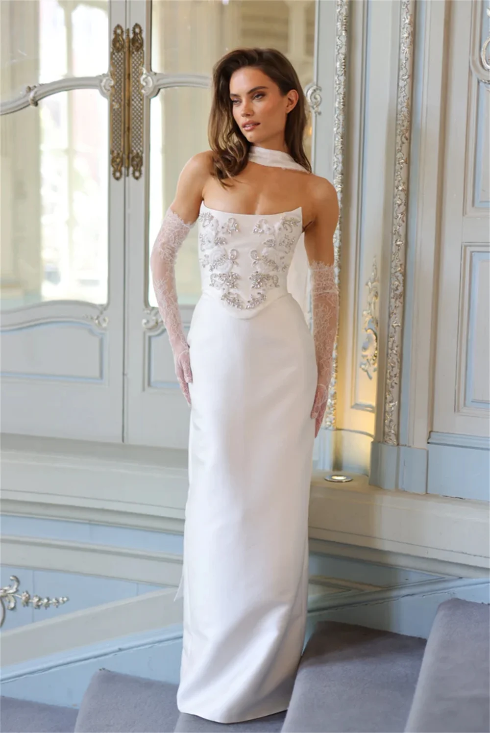 Kyoto белые простые свадебные платья - Фотография_2