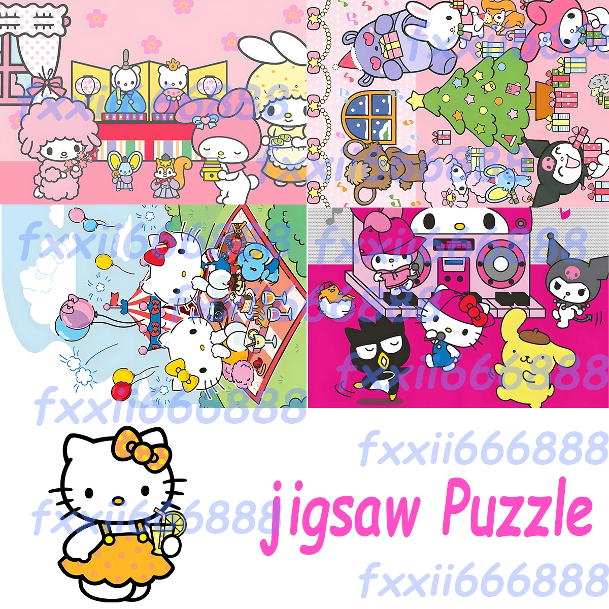 Sanrio hello kitty моя мелодия kuromi 108/200/300/500/1000 шт