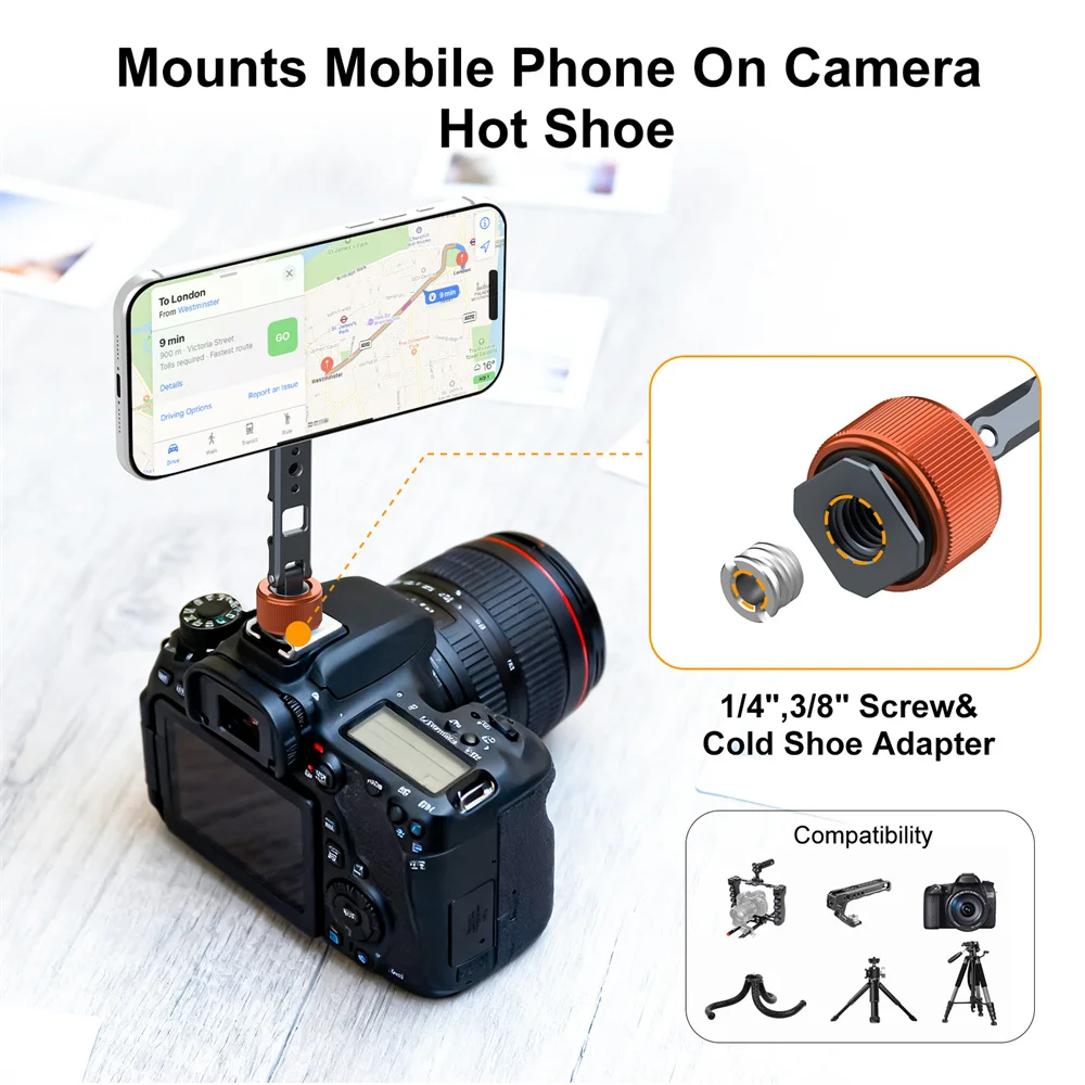 Магнитный держатель для телефона с винтом 1/4 дюйма и 3/8 дюйма - Фотография_2