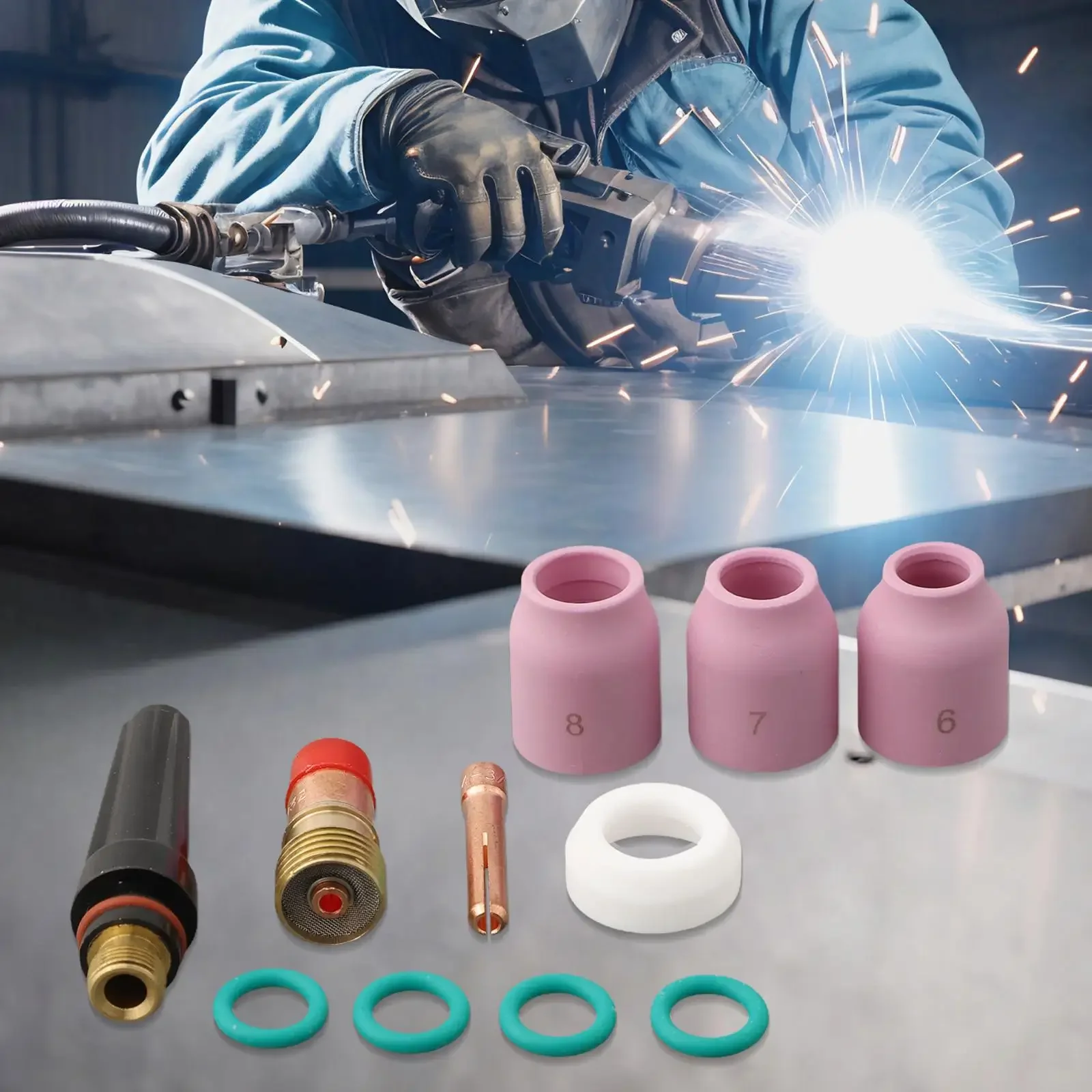 Газовые линзы tig 17gl332 3/32 -10