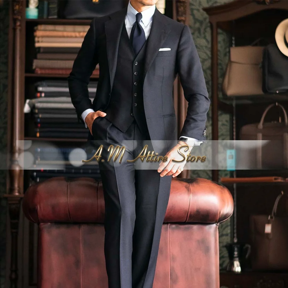 Мужской костюм haute couture черного цвета - Фотография_3