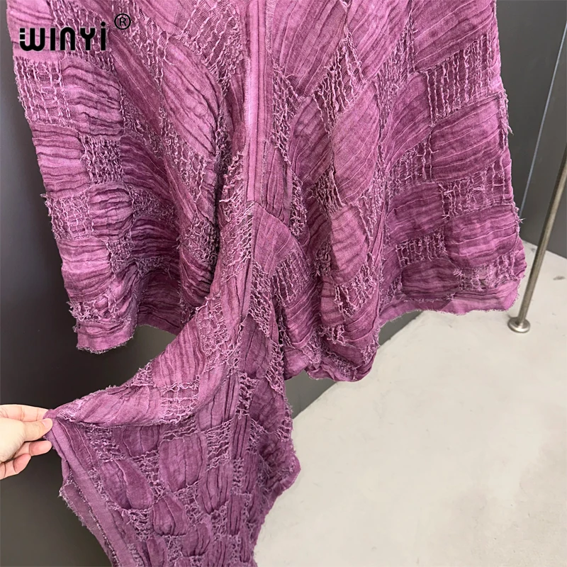 Winyi кафтан с принтом тай-дай сделайте старое платье - Фотография_4