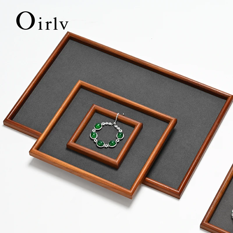 Oirlv 4-размерный деревянный поднос для ювелирных изделий для колец - Фотография_3