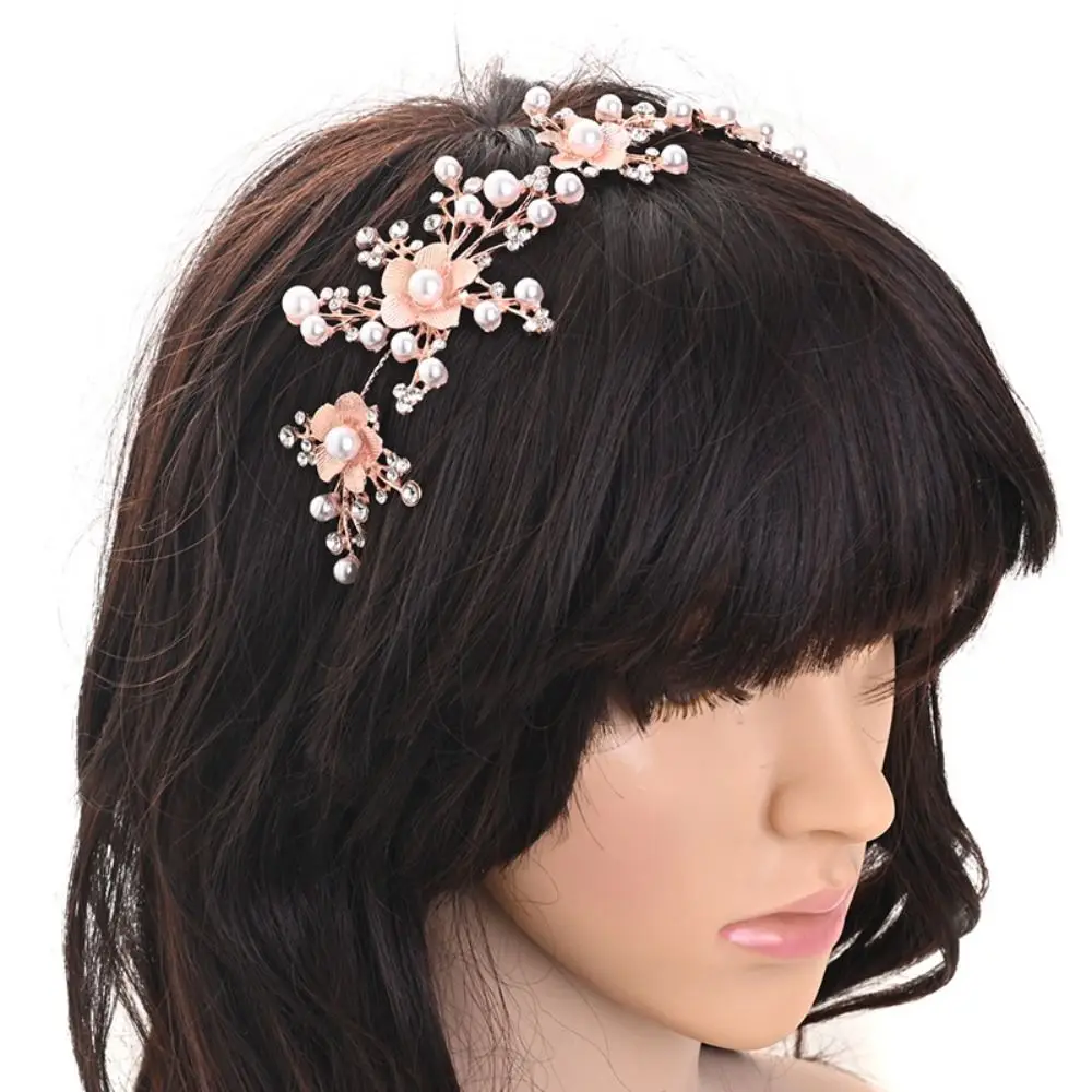 Свадебная повязка на голову с цветком и бабочкой