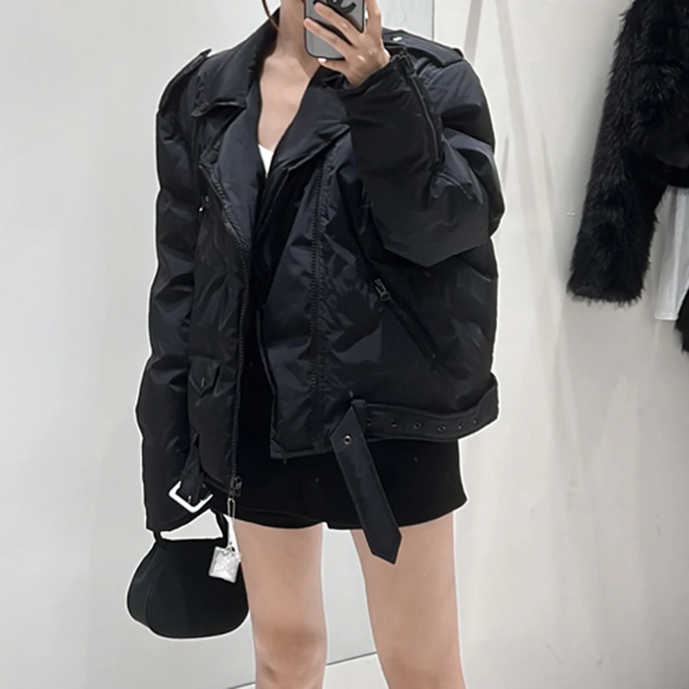 Twotwinstyle однотонные парки на молнии для женщин - Фотография_2