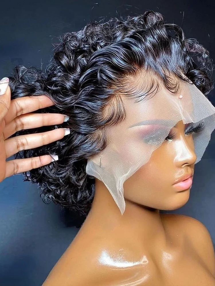 Парик pixie cut человеческие волосы