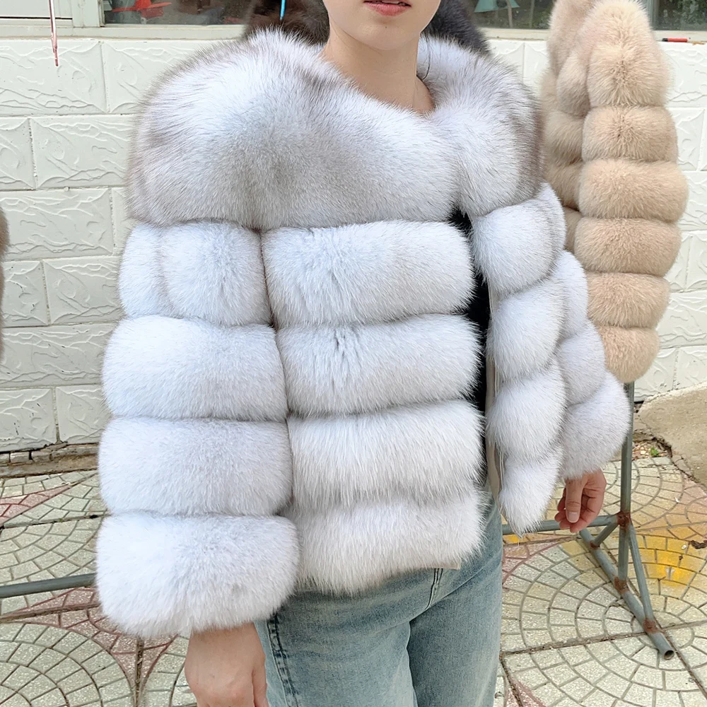 Queentina пальто из натурального лисьего меха - Фотография_2