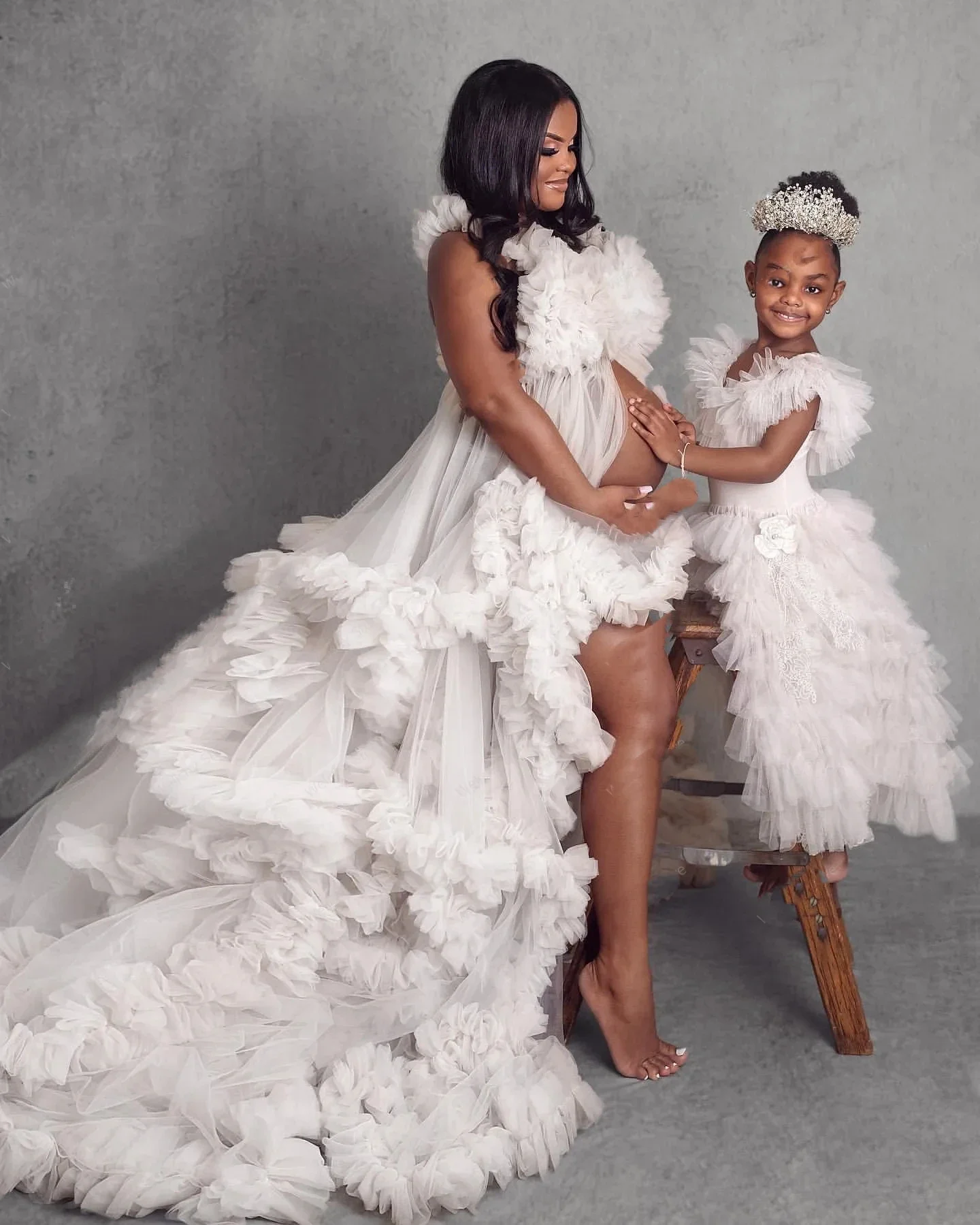 Вечерние платья для мамы и девочек для фотографии