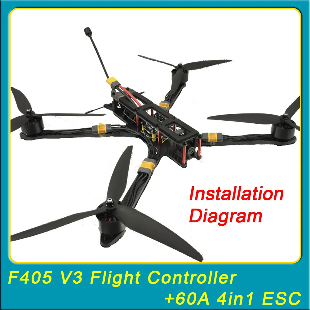 Slonwake f405 фильтр-контроллер f4 v3s plus fc + 60a 4в1 esc стоки 30 - Фотография_2