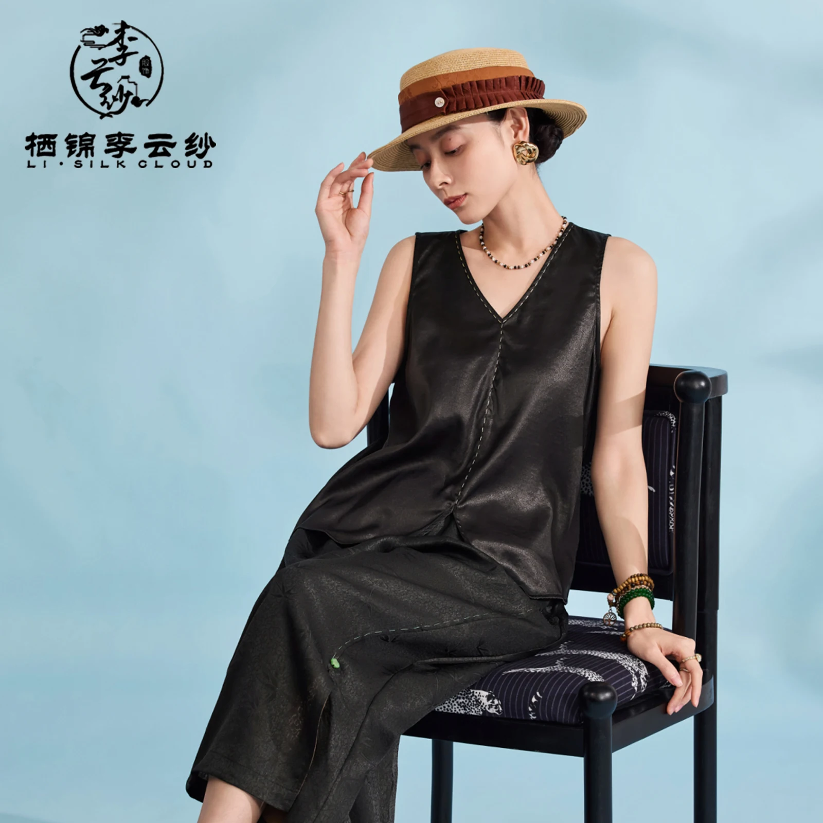 Топ-бретелька li silk cloud xiangyunsha - Фотография_5