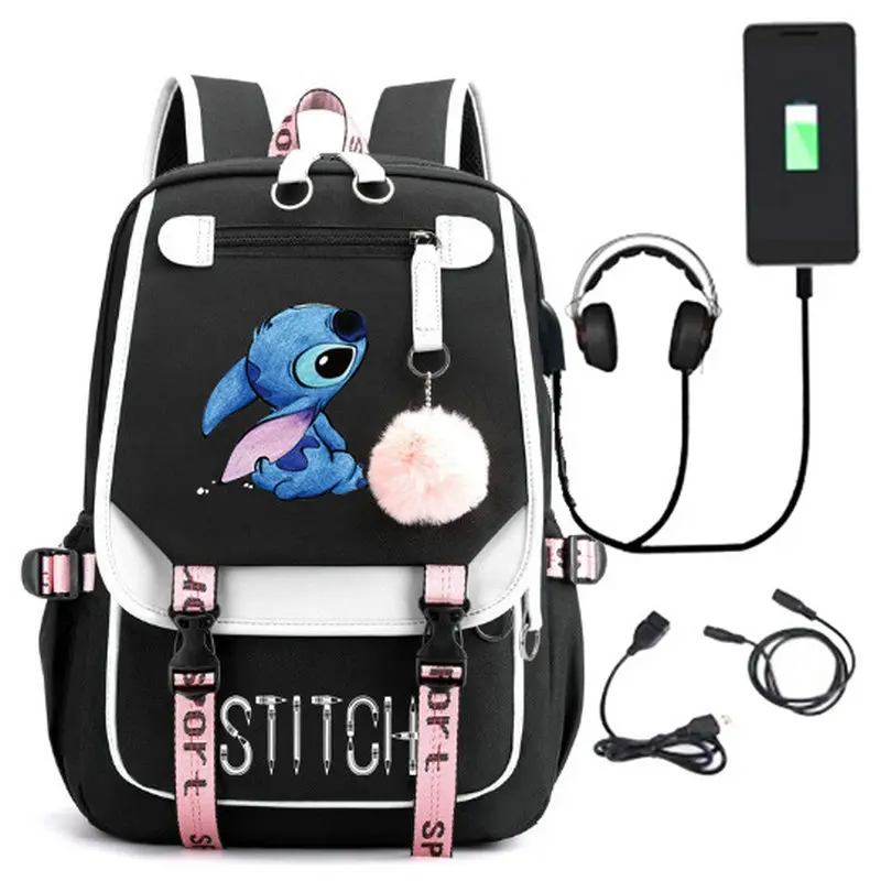 Новый рюкзак disney stitch mochila feminina
