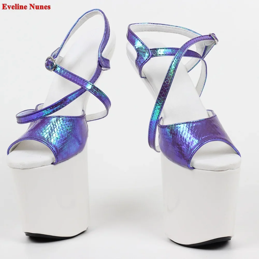 Красочные босоножки без каблука - Фотография_3