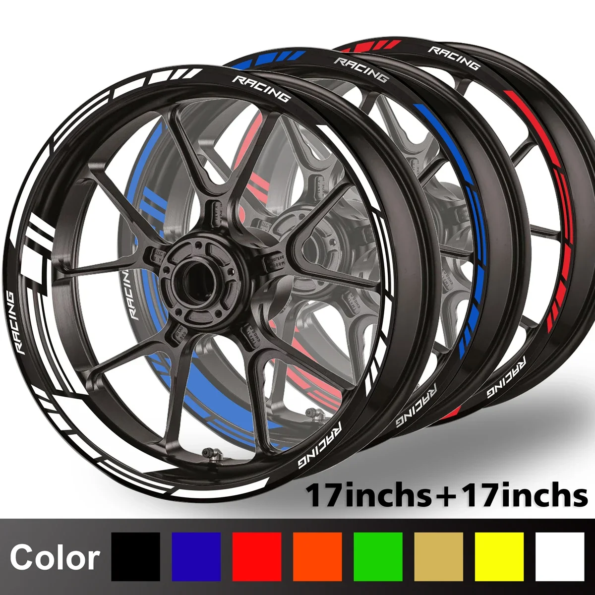 Светоотражающие наклейки на колеса мотоцикла