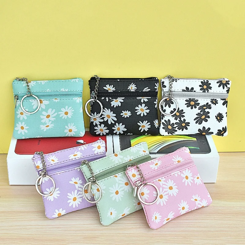 Кошелек для монет с принтом ромашки