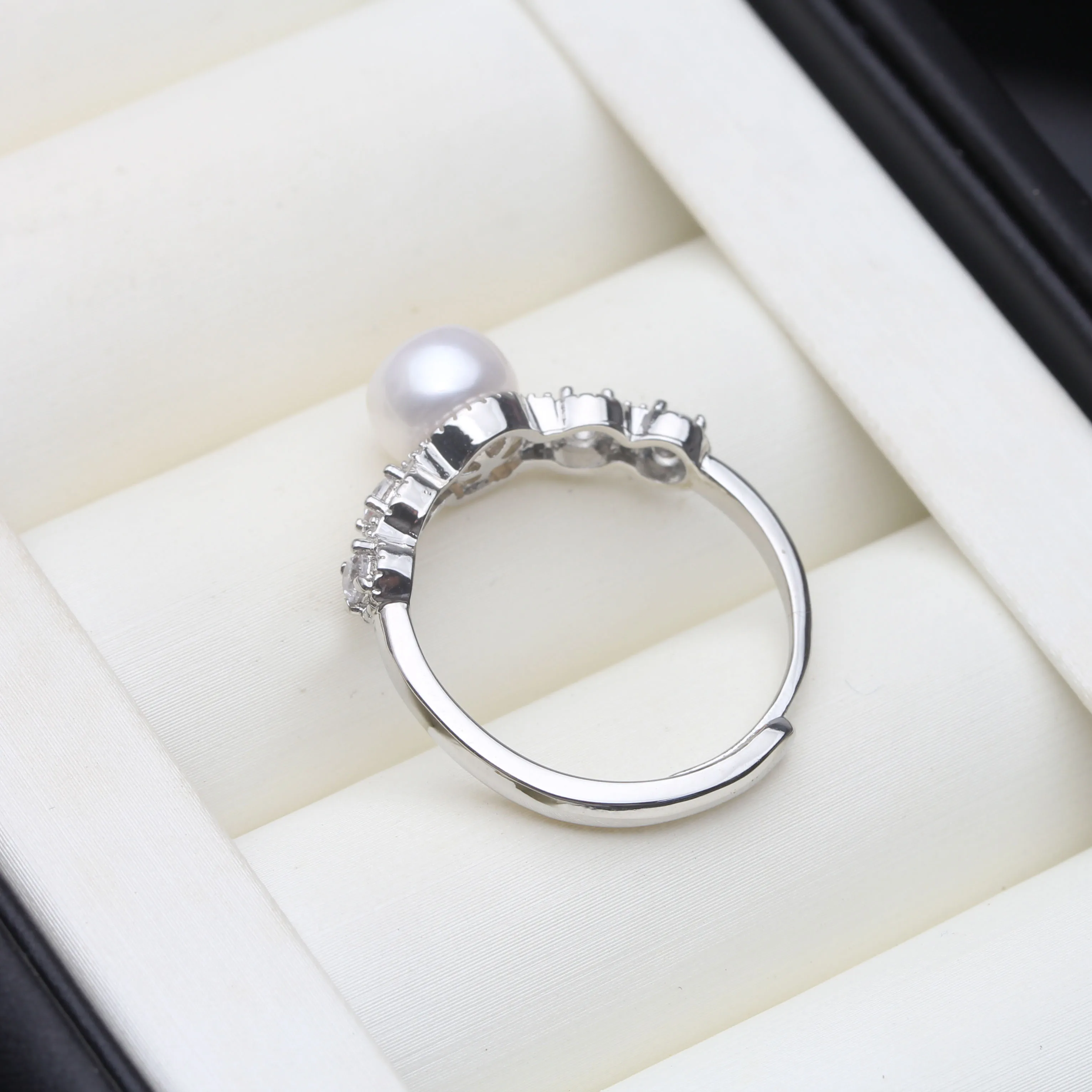Кольца из настоящего белого натурального пресноводного жемчуга - Фотография_2