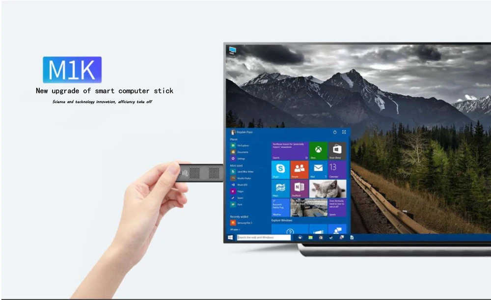 M1k intel j4125 pc smart stick двухдиапазонный wifi bt 4 - Фотография_2