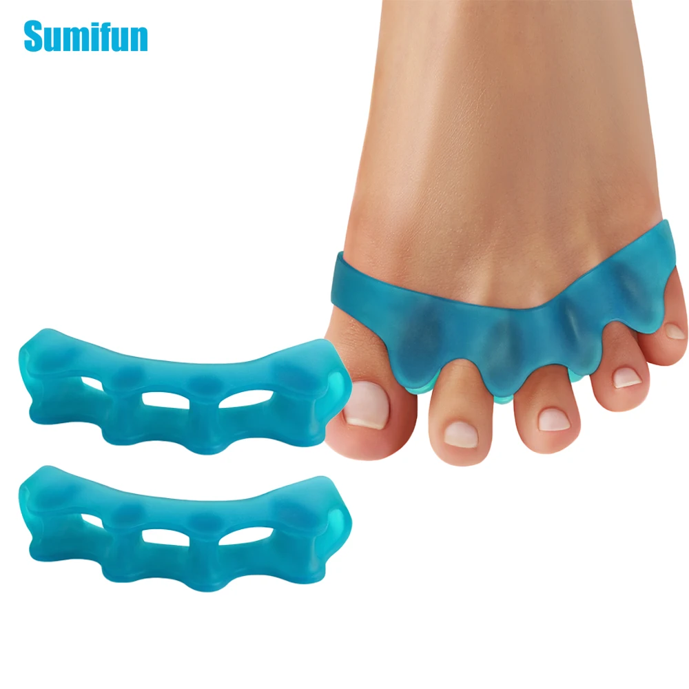 Sumifun синие силиконовые выпрямители для пальцев ног