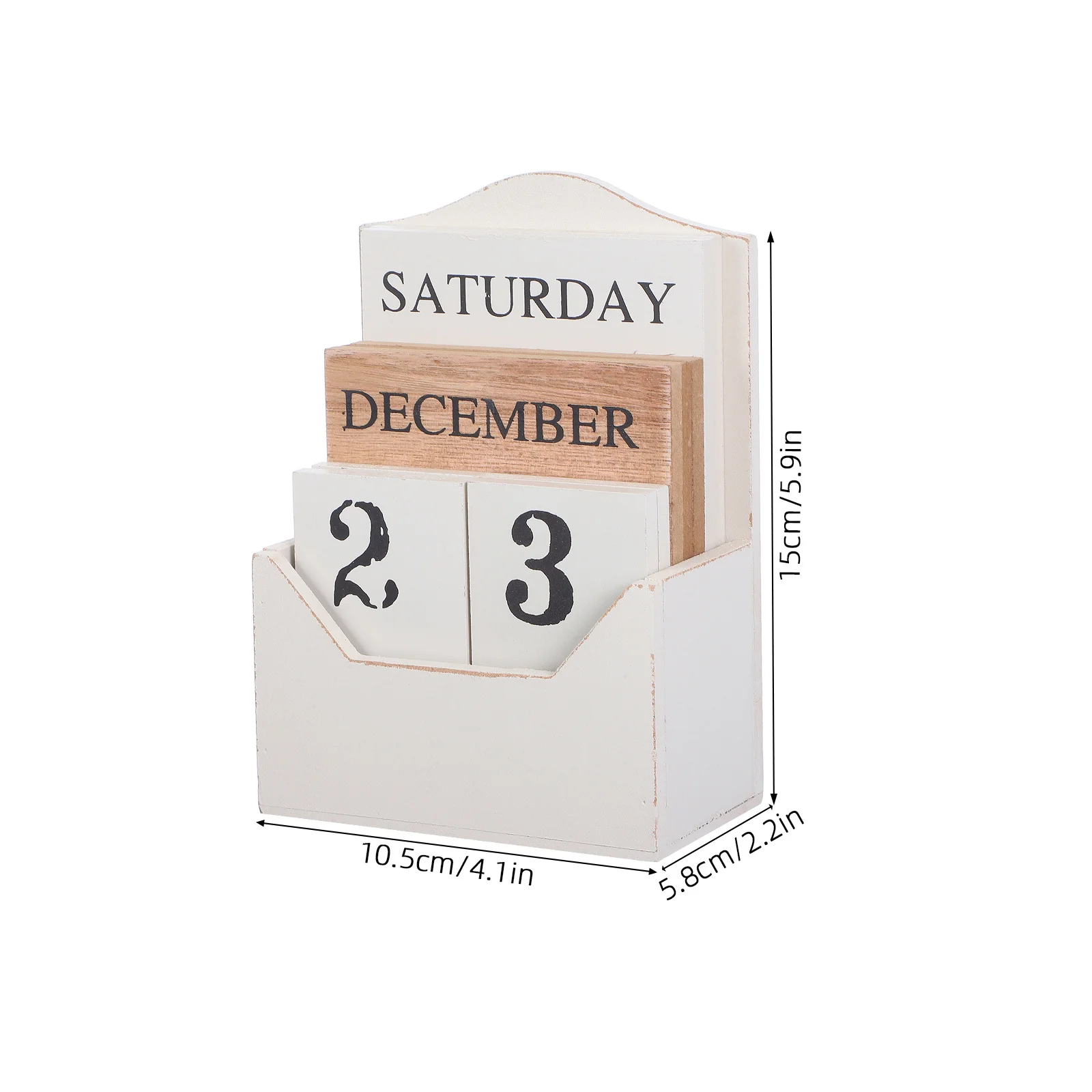 Деревянный винтажный вечный настольный календарь - Фотография_6