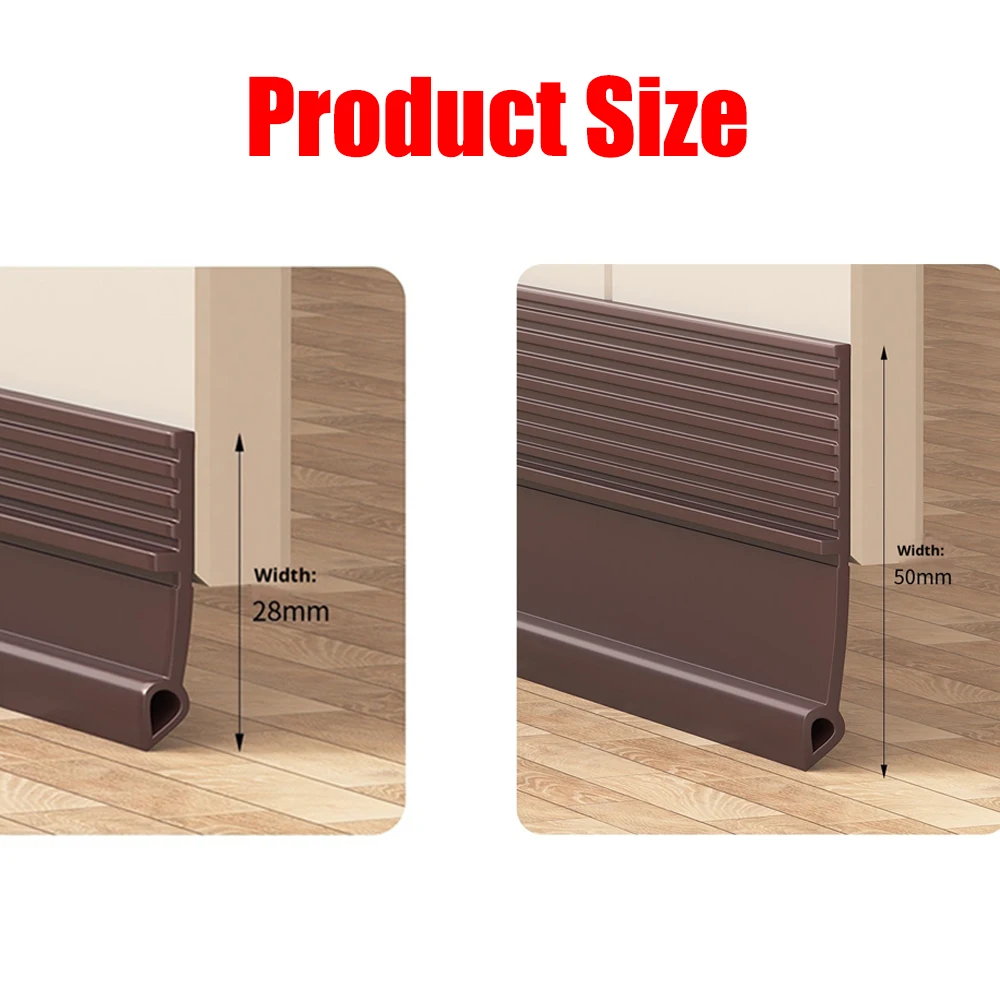 1 м самоклеящаяся ветрозащитная нижняя уплотнительная лента для двери - Фотография_6