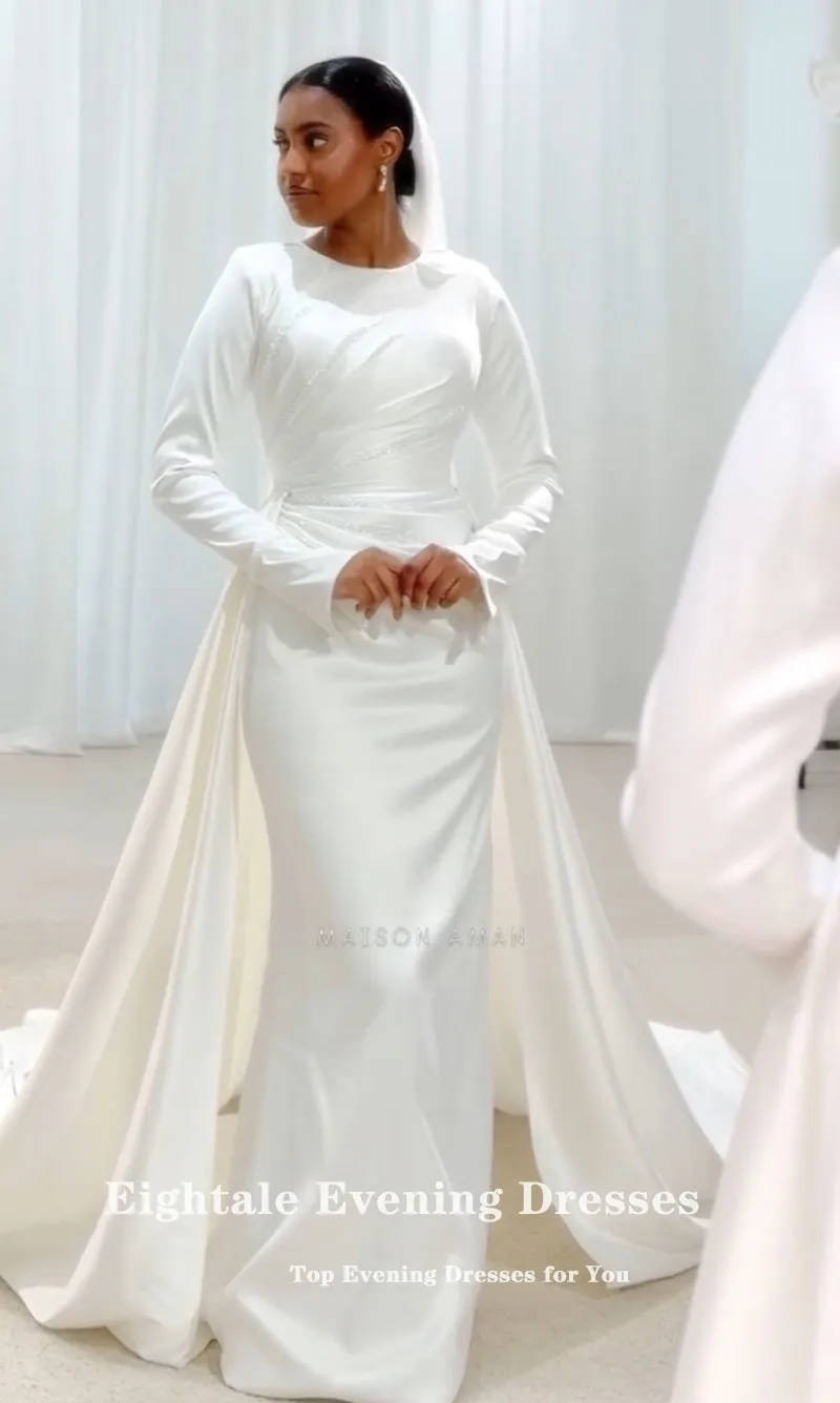 Eightale арабское свадебное платье с жемчугом и бисером - Фотография_4