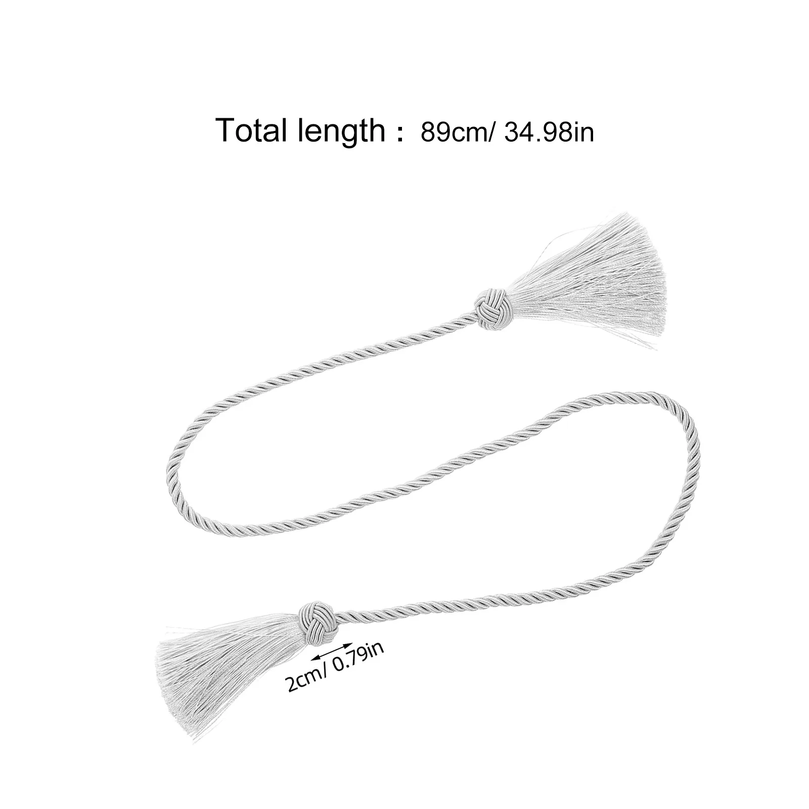 1 пара занавесок с плетеной веревкой и кисточкой - Фотография_3