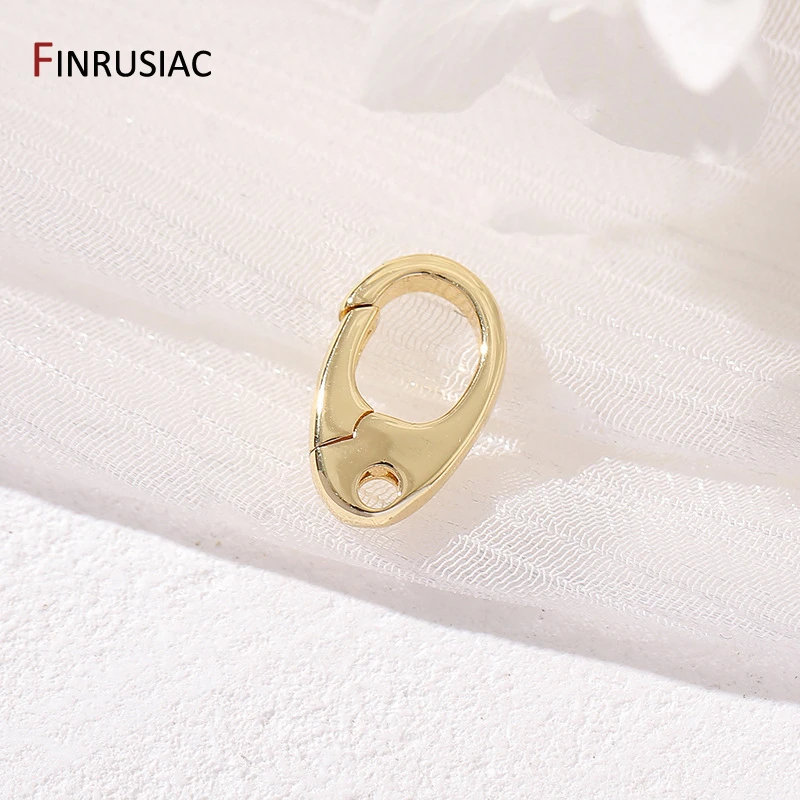 Латунная пружинная застежка в форме сердца с позолоченным покрытием - Фотография_5