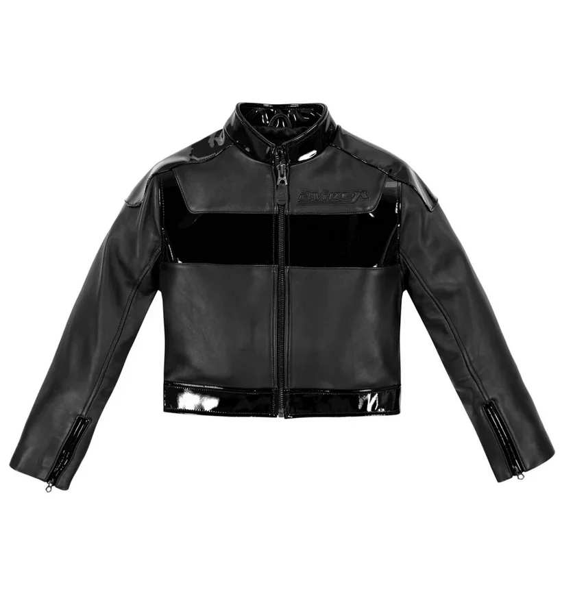 Avirex осенняя женская короткая французская кожаная куртка из овчины