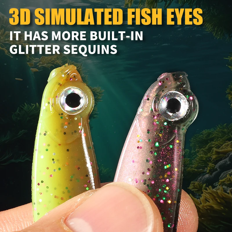 Суперконтинентальные рыболовные приманки shad t-tail 5 см/7 см - Фотография_5