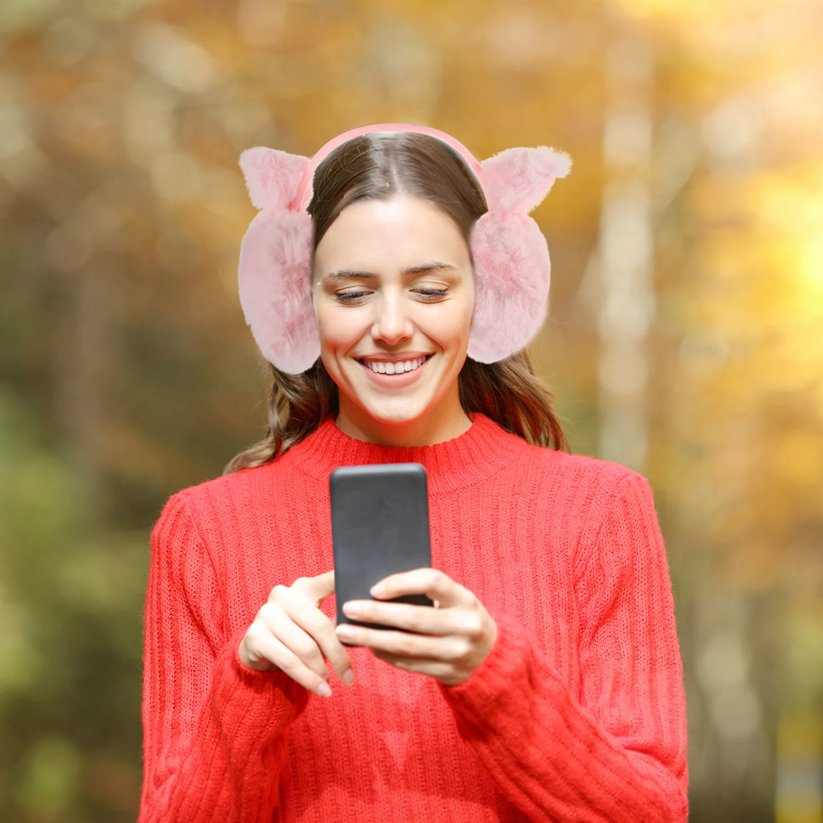 Теплые наушники с кошачьими ушками - Фотография_3