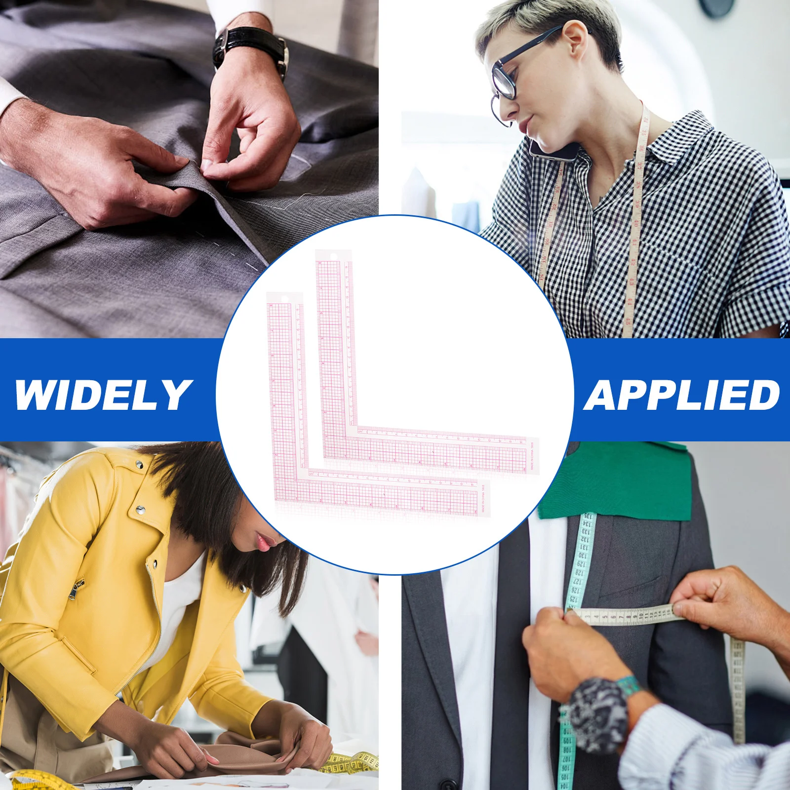 Швейная линейка l квадратная кривая - Фотография_2